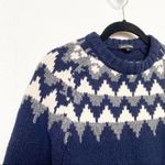 Club Monaco  Navy Blue Rag Wool Blend Sweater Size Medium Photo 4