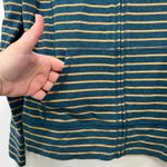 LL Bean Womens Jacket XS NWT $59 Stripe Zip Up Cotton Ultra‎ Soft Teal Knit Photo 1