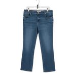 Loft Ann Taylor Made and Loved Straight Crop Jeans Blue 31/12 Denim Mid Wash # Photo 1