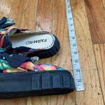 Farm Rio Textile Black Floral Lugged Sole Mules Size 6 Photo 3