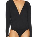 Paige NWOT Kinsey Surplice Long Sleeve Bodysuit in Black – Sz Small – $159 MSRP Photo 0