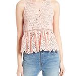 Sea New York Diamond Eyelet Peplum Tank Pink Size 0 Photo 0