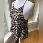 American Eagle  Outfitters Black Beige Dark Floral Crop Racerback Cami Tank Sz S Photo 5