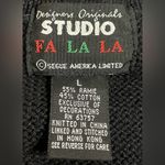 Designer Originals Studio Fa La La Vintage Women Size L Christmas Black Sweater Size L Photo 8