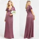 Show Me Your Mumu  Rome Twist Gown In Dusty Plum Luxe Satin Photo 1