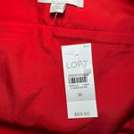 Loft Women’s Red Mini Skirt Size 16 NWT Gold Button Detail Stretch Holiday Photo 2