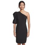Black Halo Women's Cooper Sheath Dress One Shoulder Puff Sleeve In Black Size 0 Photo 2