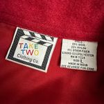 Take Two Red Wool Blend Holiday Jacket Snowman Embroidered Christmas Women’s L Size L Photo 1