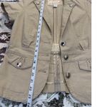 White House | Black Market  Short Sleeve Blazer Jacket Tan Button Front Size 6 Photo 5