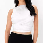 ZARA  Stain Tie Back White Top Women's Medium Photo 0