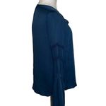 Lovestitch  Boho style flared sleeve blue top pullover with front tie size small Photo 2