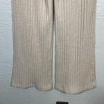 Rylee and Cru Women M Beige Oatmeal Ribbed Wide Leg Pants Loungewear Boho Beachy Tan Size M Photo 5