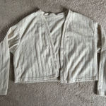 Women's Cream Cardigan Sweater Size M Photo 0