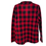 Entro  Buffalo plaid red black 1/4 snap pullover fleece medium pockets fall Photo 1