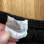 Sienna Sky Black Smocked Back Corset-Style Tank Top Size L Photo 2