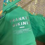 frankie's bikinis Frankie’s Bikinis Green Floral Oliver One Shoulder Bikini Top Meadow M NWT Photo 4
