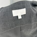 Hugo Boss Boss Jasyma Wool Jacket Blazer Gray Stripe Size 12 Collarless Photo 3