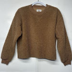 American Eagle : Teddy Sherpa Cropped Pullover Crewneck Sweatshirt Comfy Size XS Photo 0