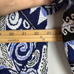 Chico's Travelers Jacket Women's 2 US L Blue White Paisley Crinkle Texture Artsy Photo 6