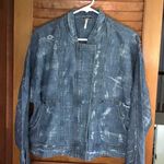 Free People  DISTRESSED TENNIS JEAN JACKET. S Photo 1