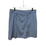 Rip Skirt Hawaii Women L Wrap Blue White Geometric Mini‎ Cover Up Vacation Beach Size L Photo 1