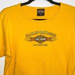 Harley Davidson Tee 2005 Texas Graphic 100% Cotton Mustard Yellow Photo 2
