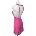 Anthropologie Pink Braided Halter Neck Sleeveless Mini Cami Beach Summer Dress S Photo 4