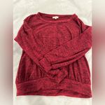 Cozy Red Knit Sweater Size M Photo 0