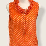 Dalia Collection Dalia‎ Collection Sleeveless Ruffle Collar Blouse Size XS Photo 0