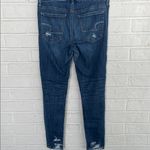 American Eagle Outfitters Blue Skinny Jeans with Distressed Details Photo 5