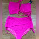 Blooming Jelly Pink Halter Bikini Set Photo 2