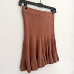 Free People Solid Gold Knit Skirt Cocoa Heather Photo 1