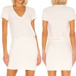 James Perse Blouson T Shirt Mini Dress V Neck Short Sleeve Cotton Stretch Knit S Photo 1