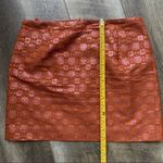 J.Crew Brocade Metallic Mini Skirt Copper Rust Medallion Size 4 Photo 4