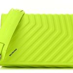 Balenciaga New  Leather Car Flap Shoulder Bag Fluorescent Yellow Made in Italy Photo 0