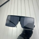 Oversized Square Black Shield Sunglasses Unisex Fashion Frame Photo 7