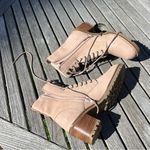 Seychelles Lace Up Irresistible Leather Combat Boot Pink Nubuck 10 Photo 9