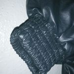 Habitual  10 XS Pleather Puff Sleeve Faux Leather Mini Dress Black Photo 7