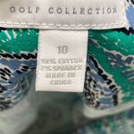 Charter Club Golf Sleeveless Top Paisley Button Front Size 10 Blue Green Photo 6