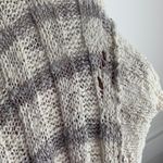 Free People  Gray & Cream Striped High Low Knit Short Sleeve Shirt Photo 7