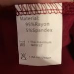 NWT Auselily Above the Knee Long Sleeve Pocket Dress Sz Medium Minimalist Basic Red Photo 2