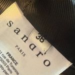 Sandro  Cropped Length Zip-Down Blazer Jacket Office Professional Size 36 Small Photo 9