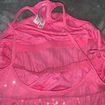 Aeropostale  Solid Pink Sequined Tank Dress Racerback Size Medium Mini Photo 5
