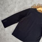 ZARA  Buttoned Sweatshirt Black Crew Neck Long Sleeve Size M Photo 8