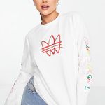 Adidas  Originals graphic long sleeve t-shirt in white XL Photo 0