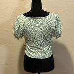 Papaya Green & White Floral Blouse Photo 1