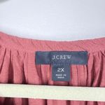 J.Crew Women's Tassel Tie-Front Long Sleeve Crop Top Size 2X Peasant Oversized Photo 5