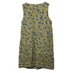 J.Jill Linen Floral Print Sleeveless Shift Dress Yellow Blue Vacation Resort Photo 6