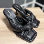 Circus NY by Sam Edelman Chic Black Square Toe Chunky Heeled Slade Sandals Size 7.5 Photo 0