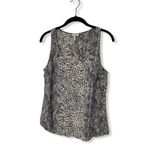 Joie  Silk Leopard Print Racerback Tank Top Sz S Snakeskin Trim Photo 1